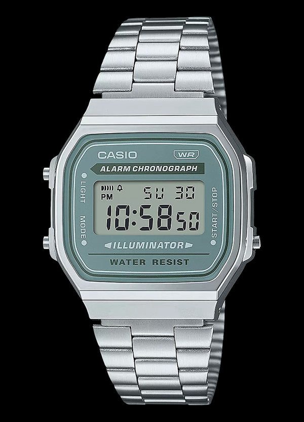 Casio Vintage A168WA-3AYES Silver Green