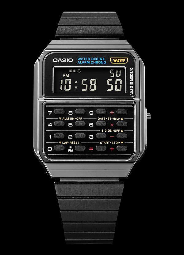 Casio Vintage CA-500WEGG-1BEF Black Calculator Watch