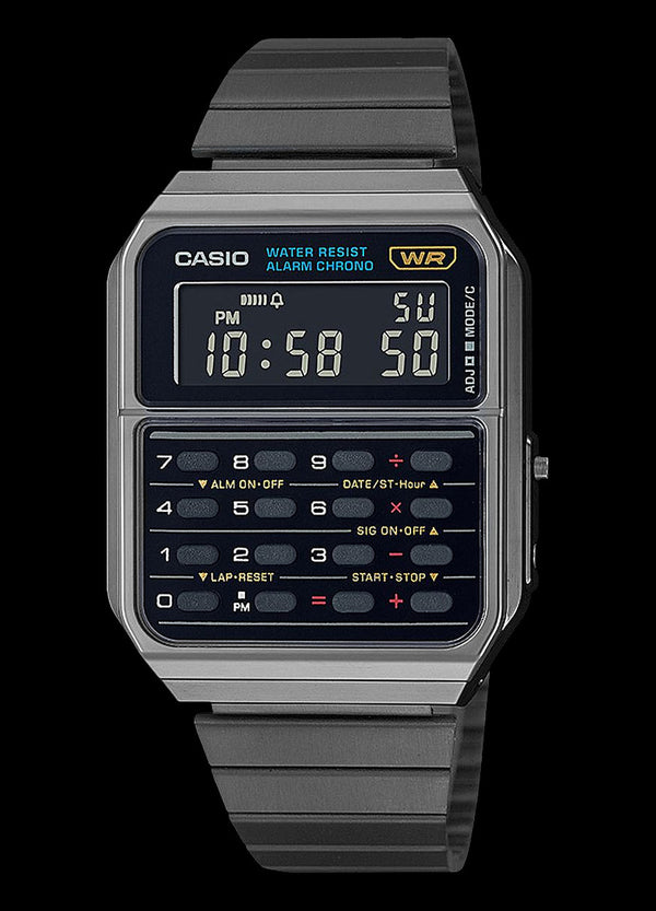 Casio Vintage CA-500WEGG-1BEF Black Calculator Watch