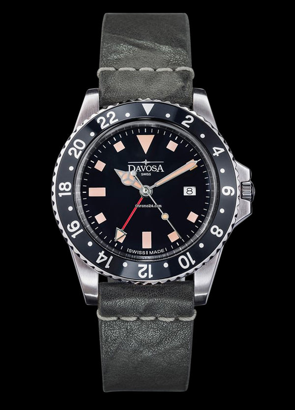 Davosa Vintage Diver Quartz Black