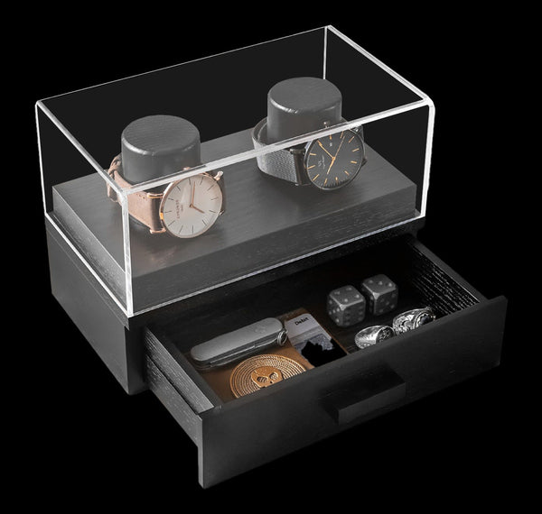 Holme & Hadfield The Weekender Watch Organiser Black