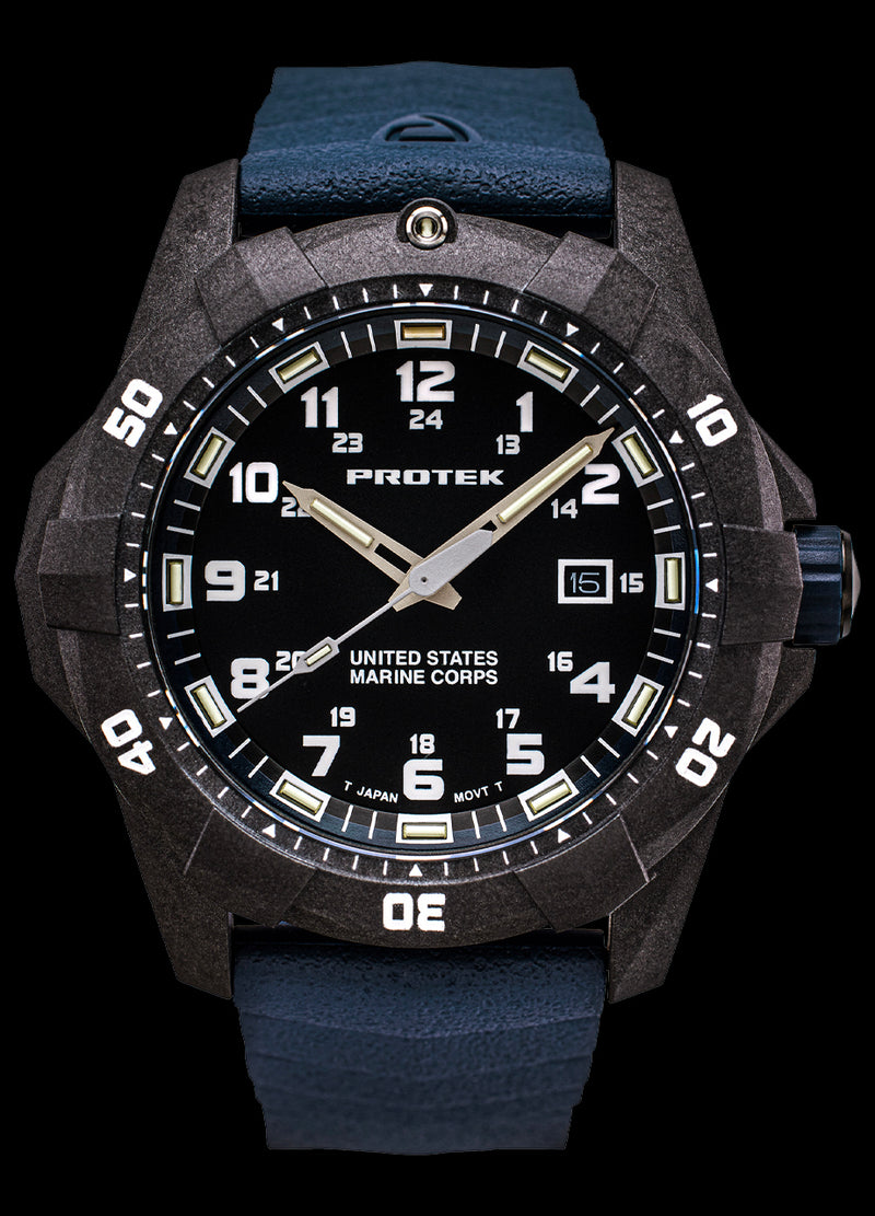 Protek USMC Carbon Black Blue Watch