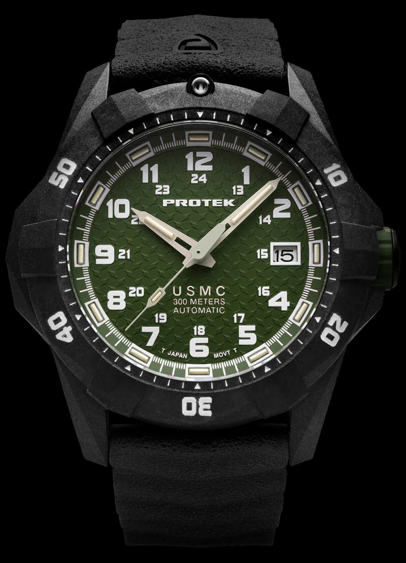 Protek USMC Carbon Dive Carbon Automatic Green
