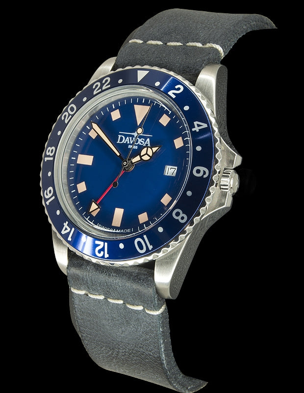 Davosa Vintage Diver Quartz Blue