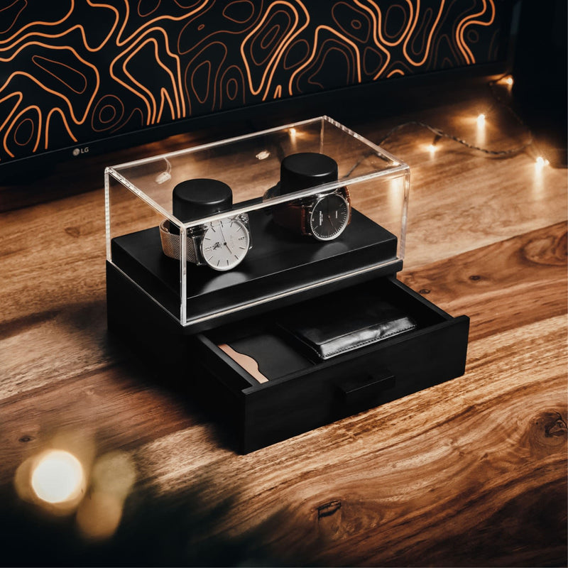Holme & Hadfield The Weekender Watch Organiser Black