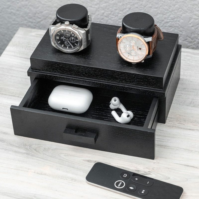 Holme & Hadfield The Weekender Watch Organiser Black